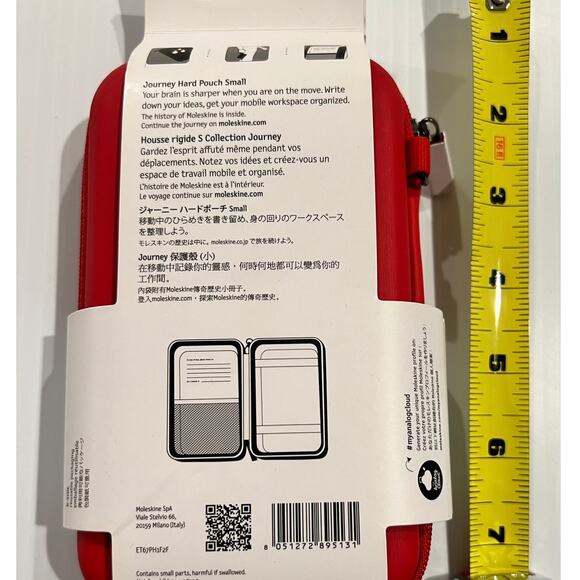 Moleskine Journey Red Hard Pouch - Small NWT - Picture 2 of 3